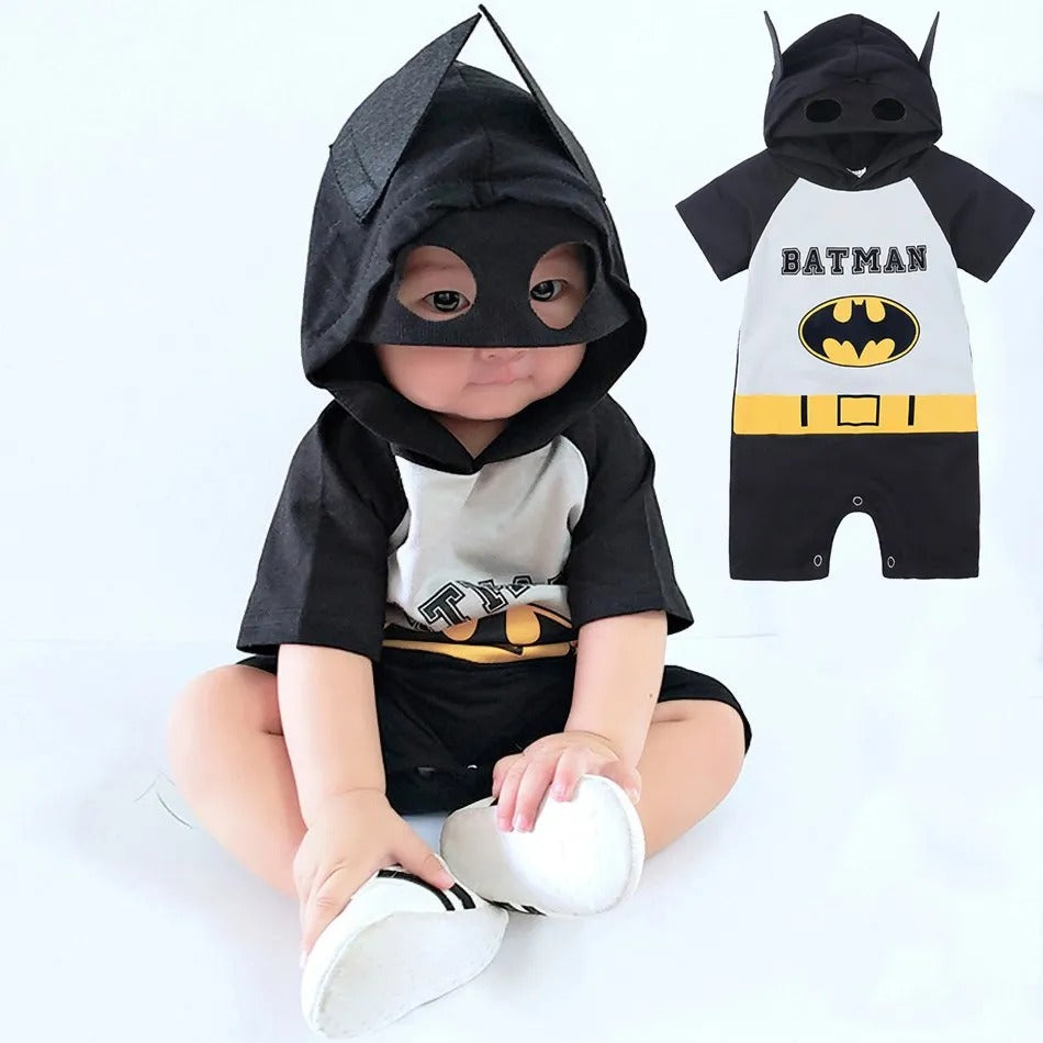 Pride and Joy Comic Superhero Hooded Baby Jumpsuits