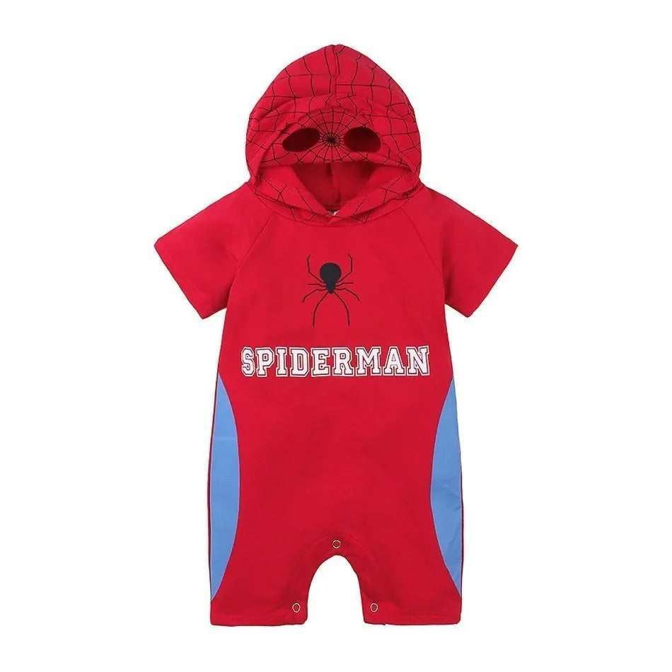 Pride and Joy Comic Superhero Hooded Baby Jumpsuits