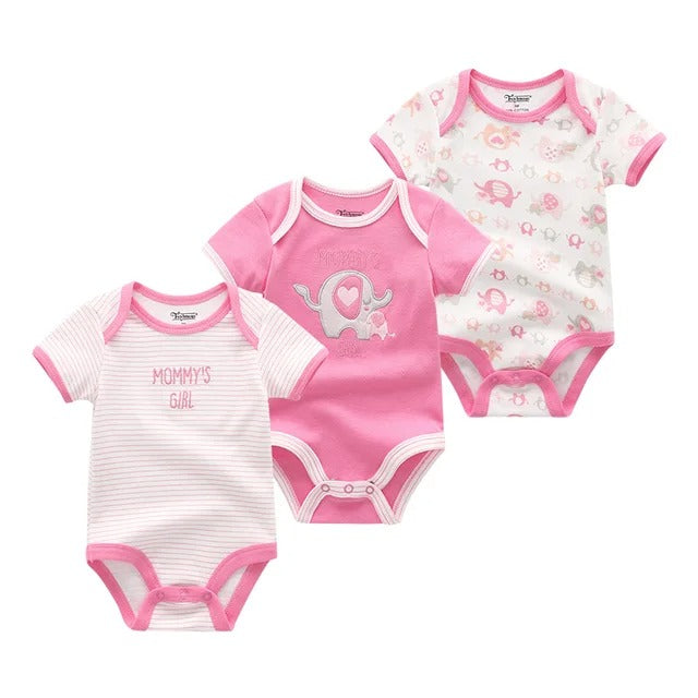 Pride and Joy 3 Piece Short Sleeve Baby Romper Set