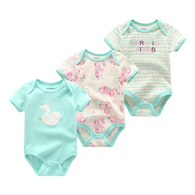 Pride and Joy 3 Piece Short Sleeve Baby Romper Set