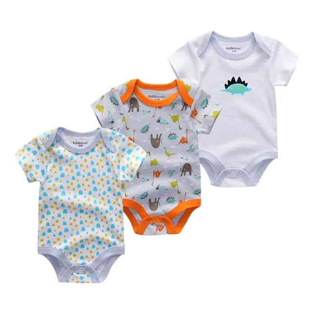 Pride and Joy 3 Piece Short Sleeve Baby Romper Set