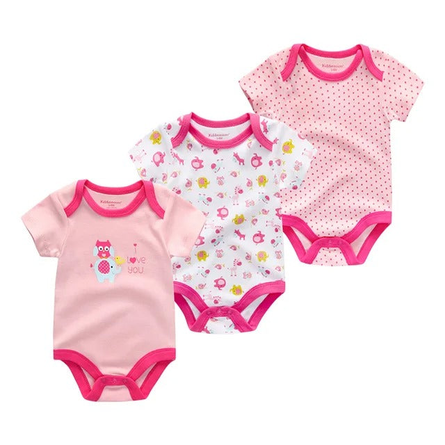 Pride and Joy 3 Piece Short Sleeve Baby Romper Set