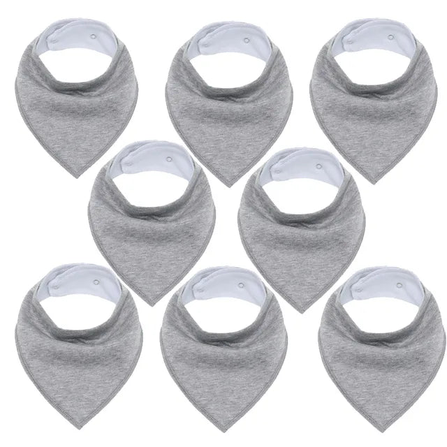 Pride and Joy 8 Piece Cotton Material Baby Feeding Bib Set