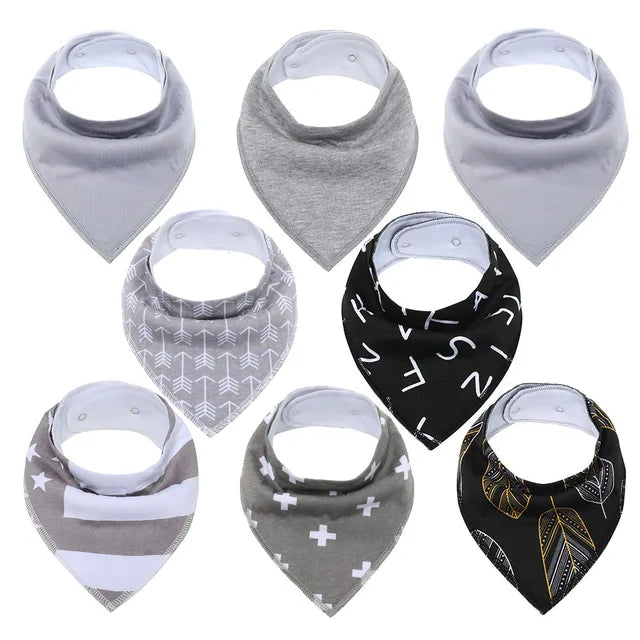 Pride and Joy 8 Piece Cotton Material Baby Feeding Bib Set