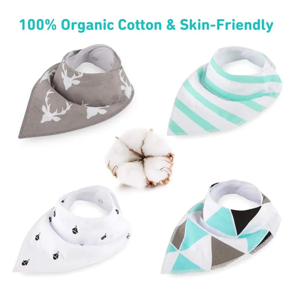 Pride and Joy 8 Piece Cotton Material Baby Feeding Bib Set