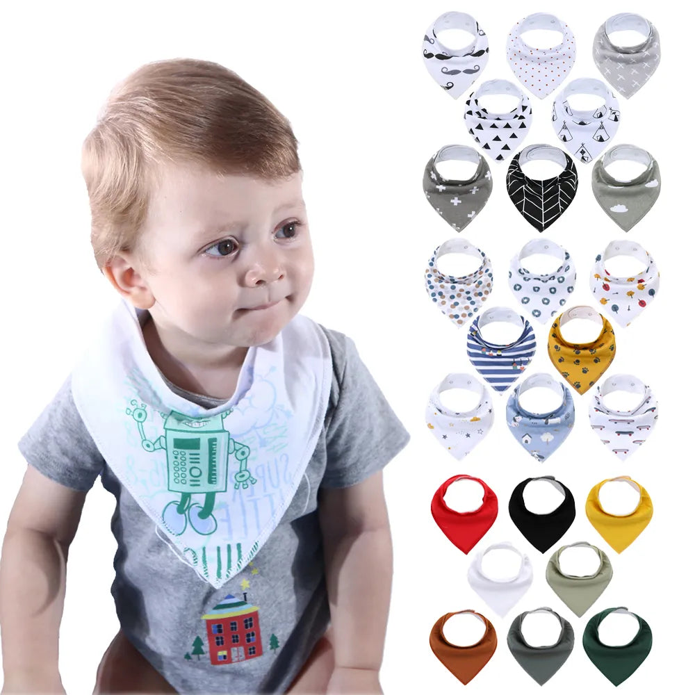 Pride and Joy 8 Piece Cotton Material Baby Feeding Bib Set