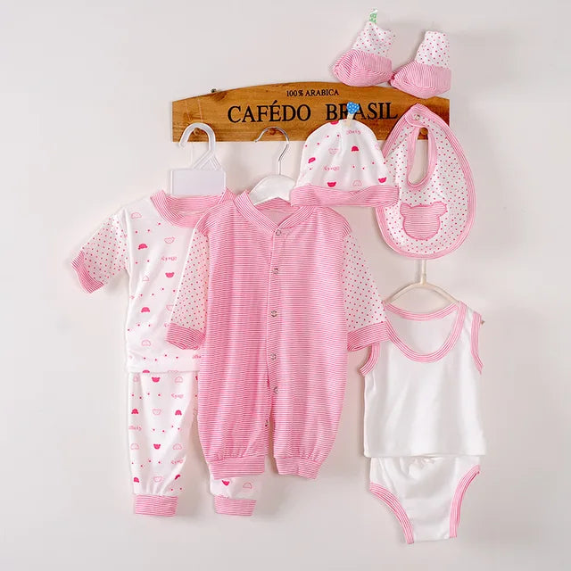 Pride and Joy 8 Piece Newborn Baby Cotton Clothing Set