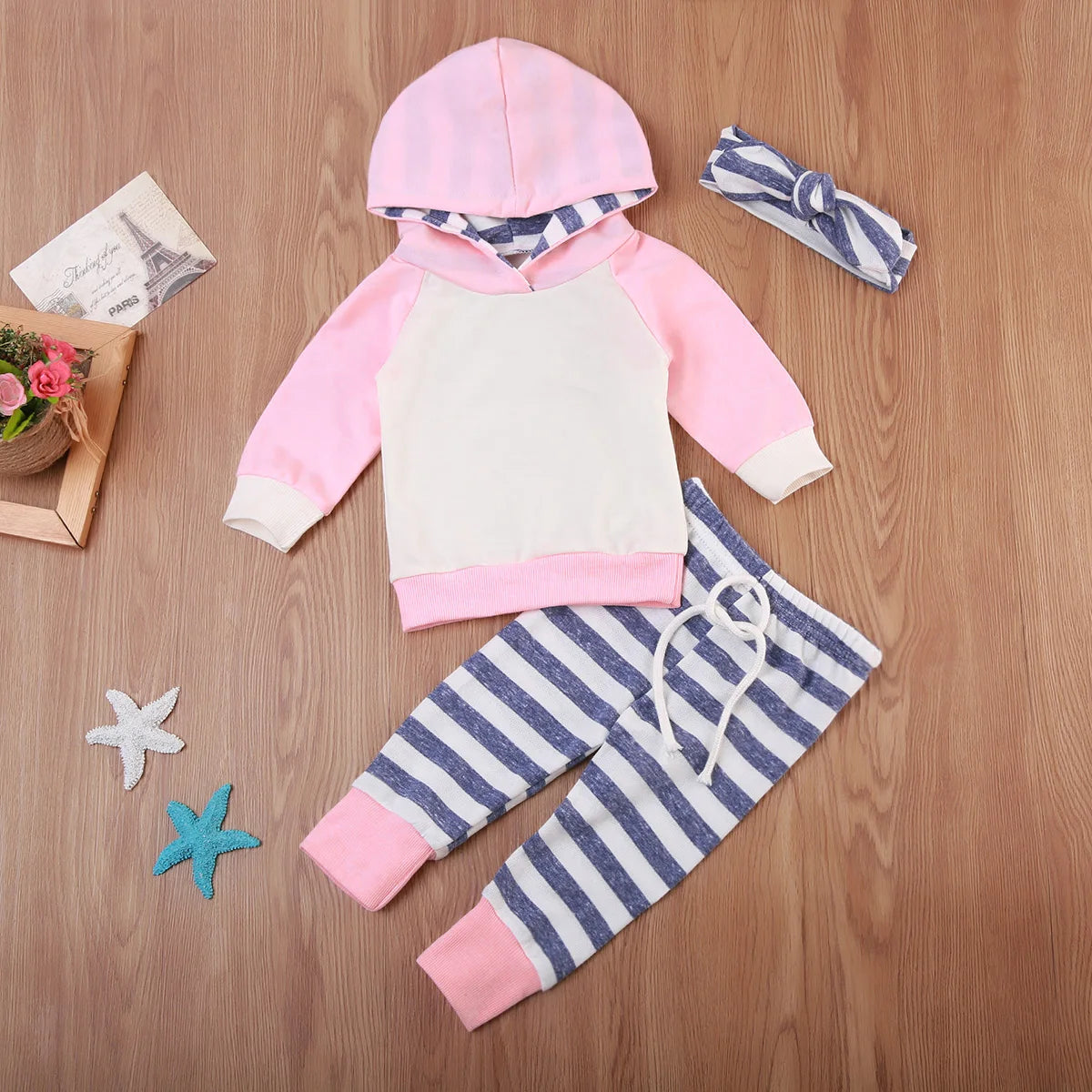 Pride and Joy Baby Girl Pink 3 Piece Winter Outfit