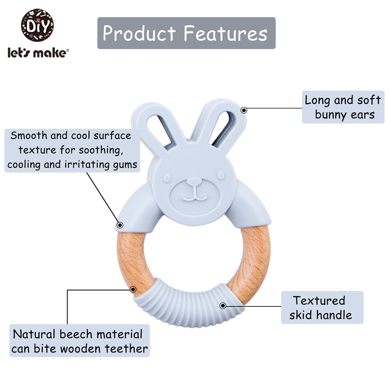 Silicone Rabbit Baby Teether