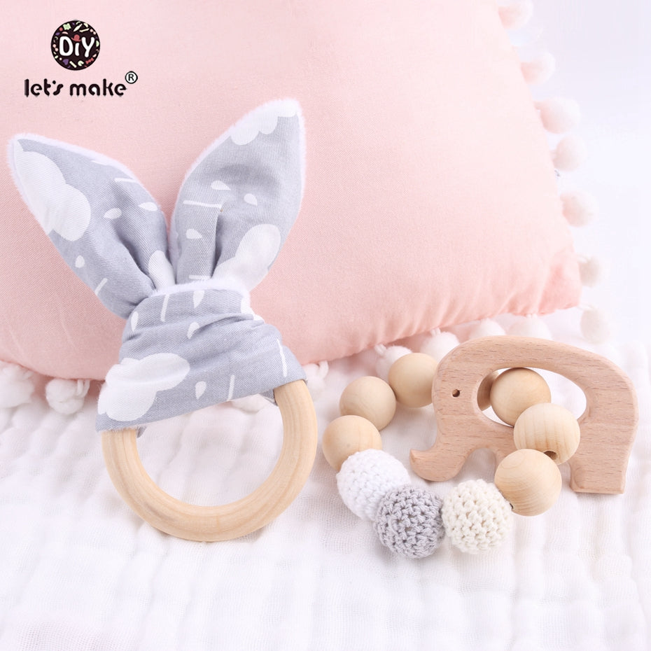 Pride and Joy Colourful Bunny Ear Baby Teething Toy Set