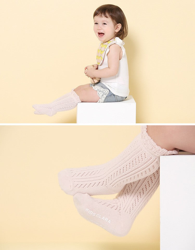 Pride and Joy Baby Girl Mesh Breathable Cotton Socks