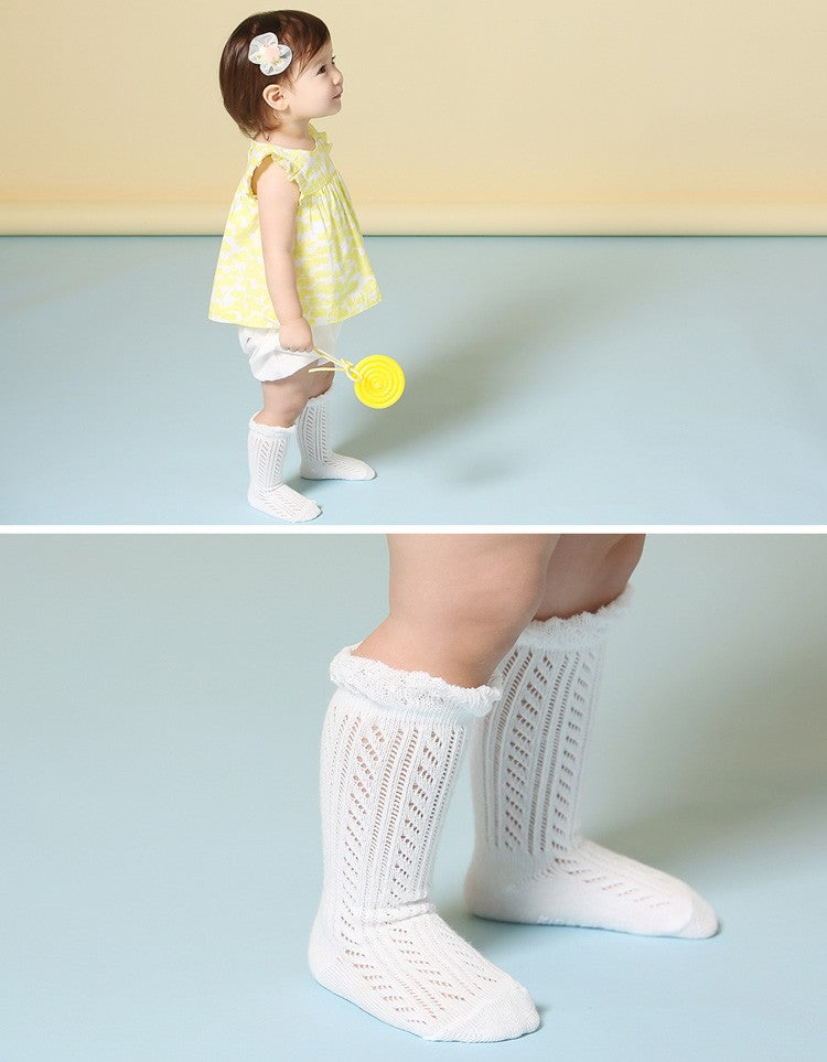 Pride and Joy Baby Girl Mesh Breathable Cotton Socks