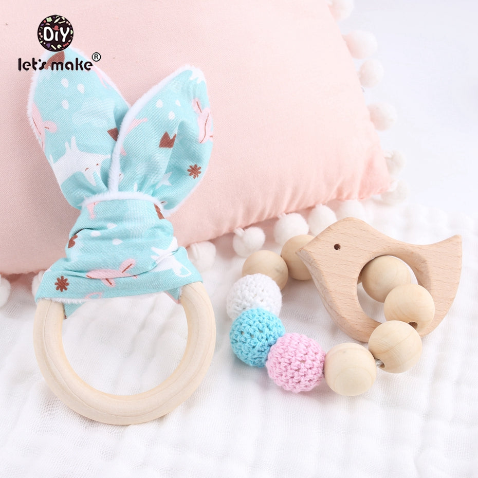 Pride and Joy Colourful Bunny Ear Baby Teething Toy Set