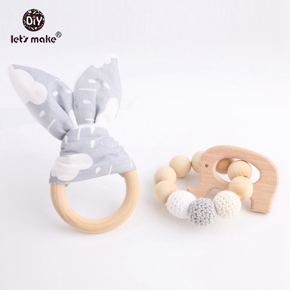 Pride and Joy Colourful Bunny Ear Baby Teething Toy Set