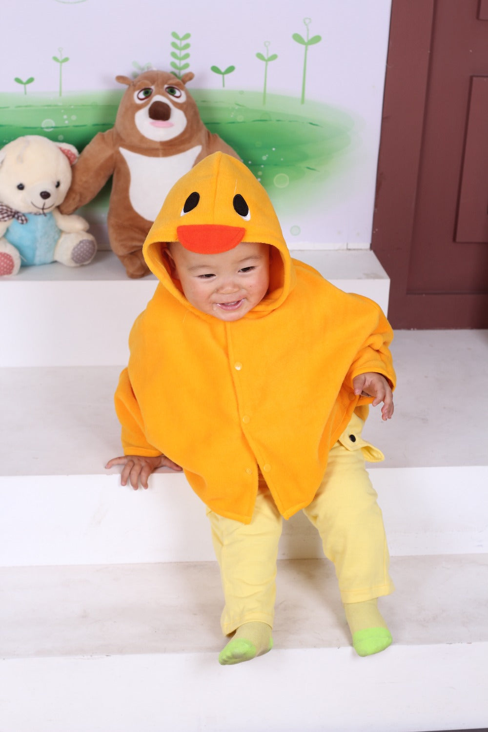 Pride and Joy Animated Character Hooded Fleece Baby Coat