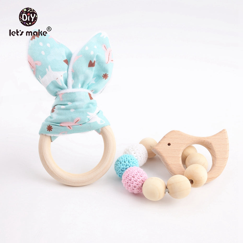 Pride and Joy Colourful Bunny Ear Baby Teething Toy Set