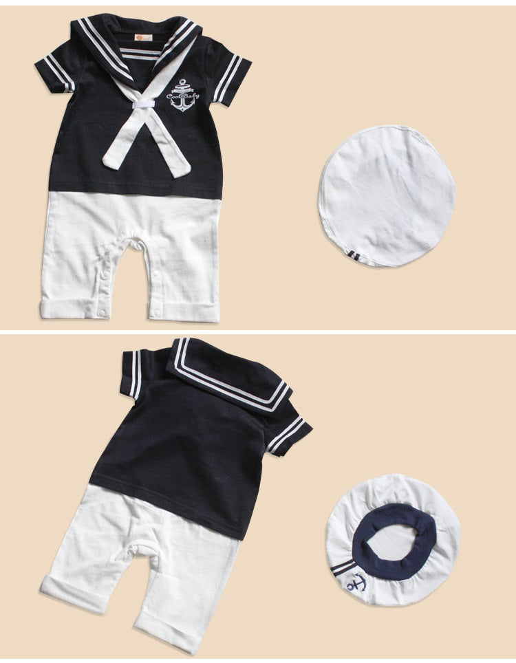 Pride and Joy 3 Piece American Navy Sailor Baby Outfit 