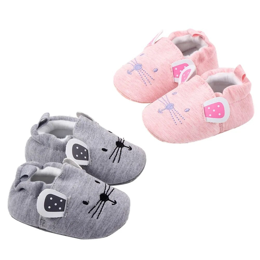 Pride and Joy Adorable Strides Soft Sole Baby Slippers