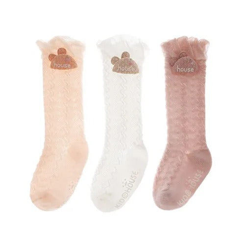 Pride and Joy Cotton Knee High 3 Pair Baby Socks Set