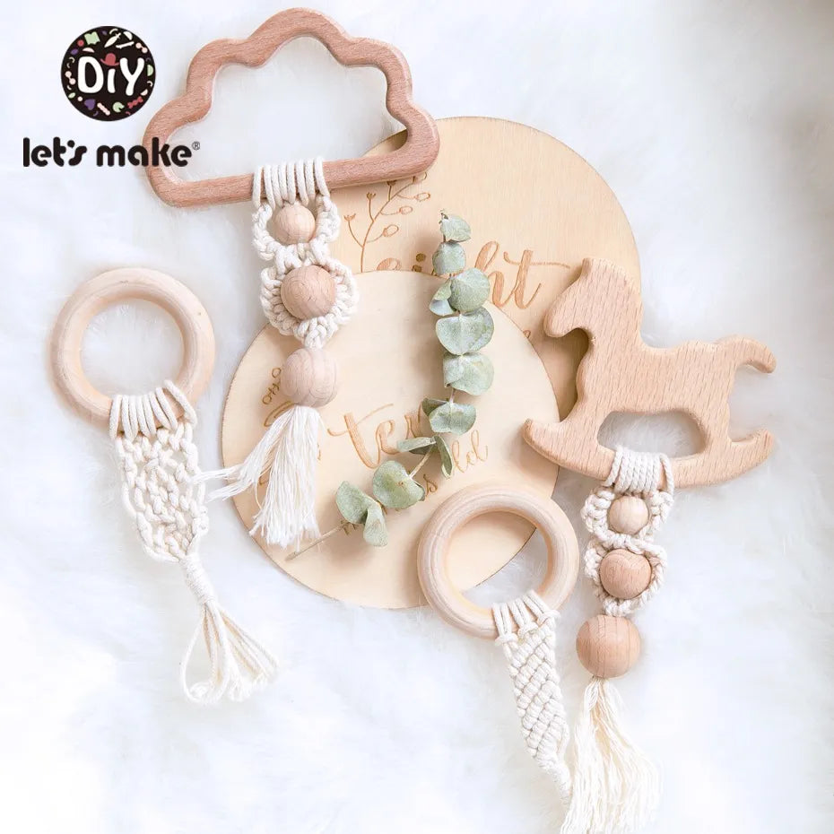 Wooden Toy Baby Teether