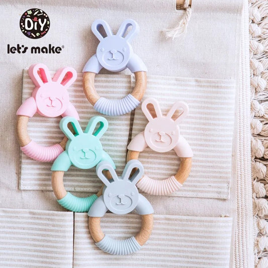 Silicone Rabbit Baby Teether