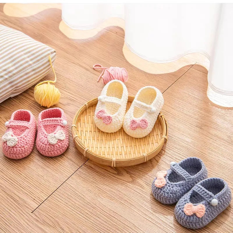 Pride and Joy Hand-Crafted Crochet Knitted Baby Shoes