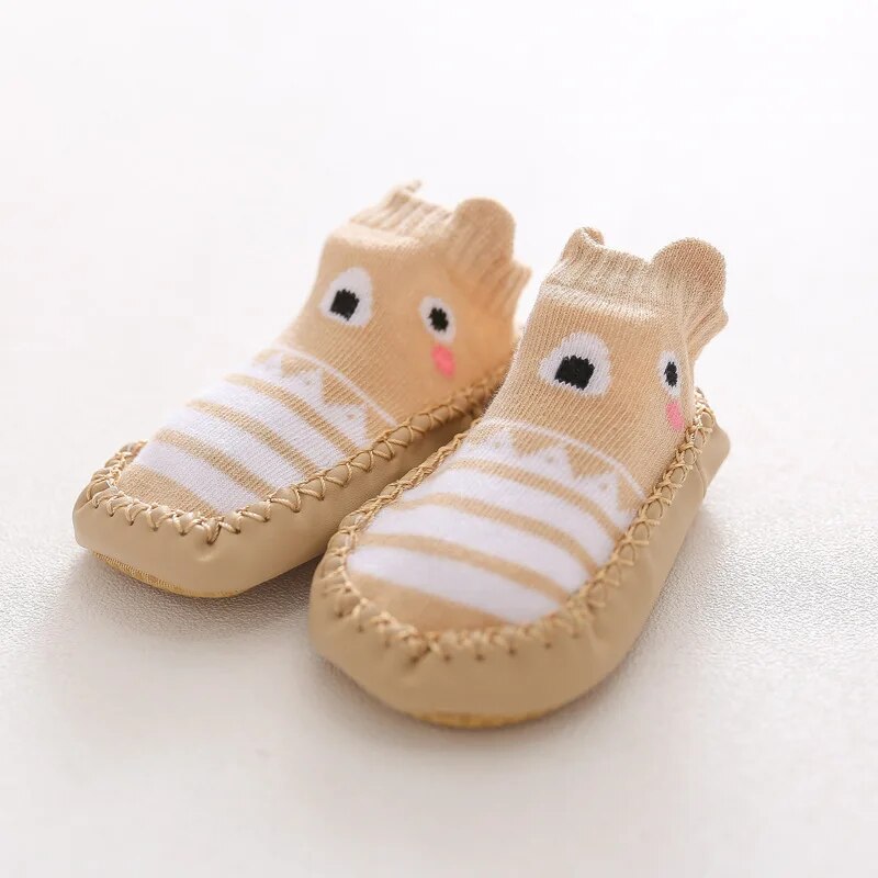 Pride and Joy Cartoon Baby Socks with Rubber Soles