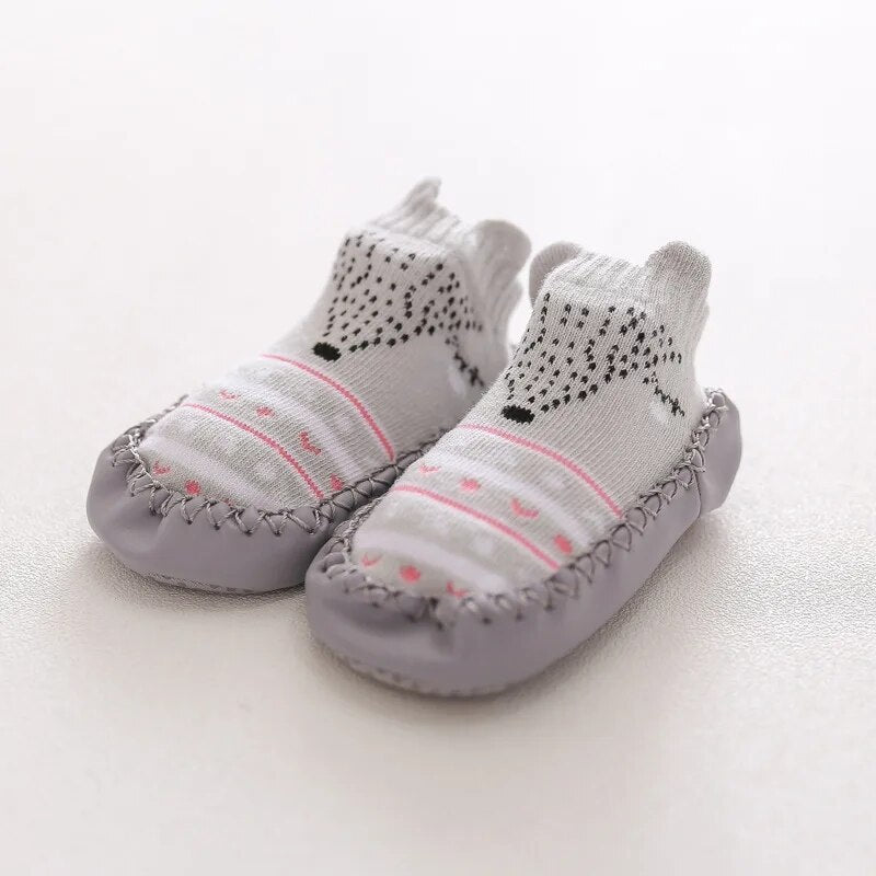 Pride and Joy Cartoon Baby Socks with Rubber Soles