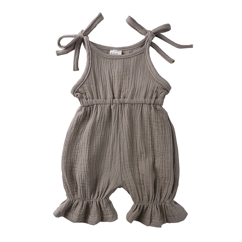 Pride and Joy Cotton Sling Strap Ruffle Baby Romper