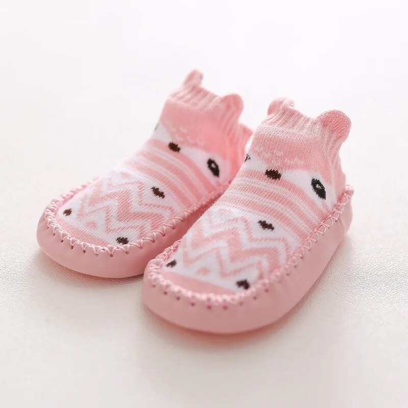 Pride and Joy Cartoon Baby Socks with Rubber Soles