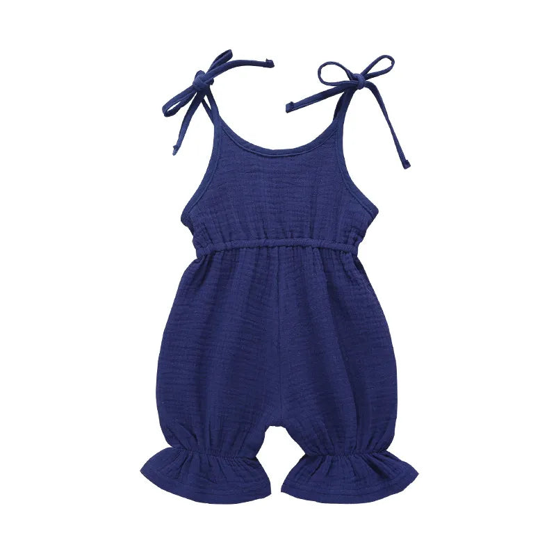 Pride and Joy Cotton Sling Strap Ruffle Baby Romper