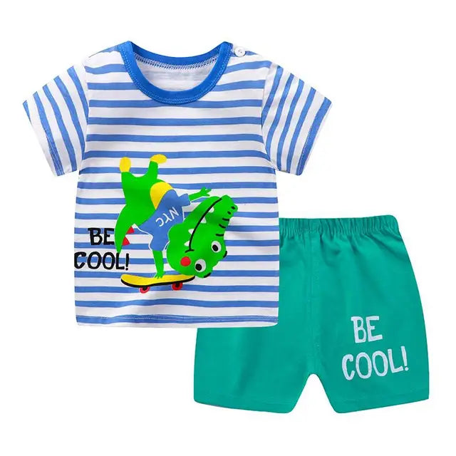 Pride and Joy Cotton 2 Piece Summer Baby Clothing Set