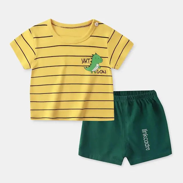 Pride and Joy Cotton 2 Piece Summer Baby Clothing Set