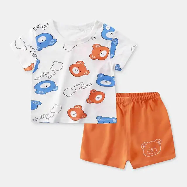 Pride and Joy Cotton 2 Piece Summer Baby Clothing Set