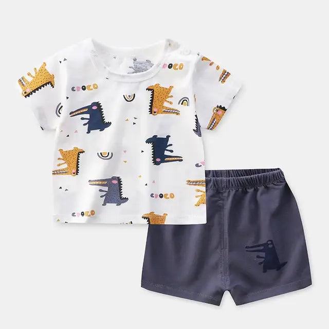 Pride and Joy Cotton 2 Piece Summer Baby Clothing Set