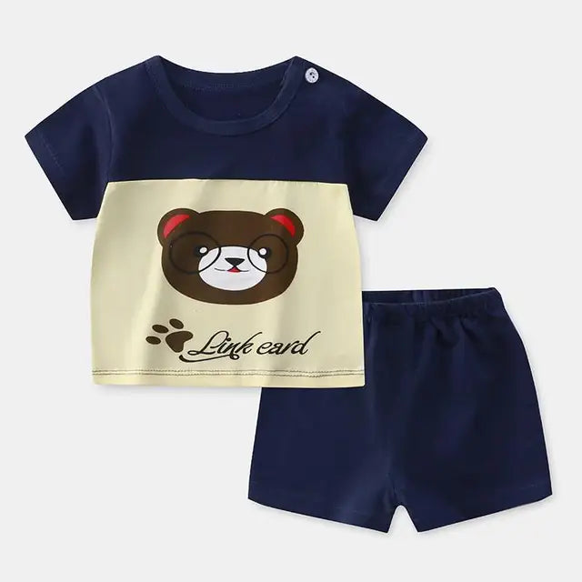 Pride and Joy Cotton 2 Piece Summer Baby Clothing Set