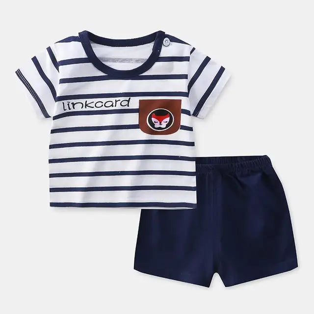 Pride and Joy Cotton 2 Piece Summer Baby Clothing Set