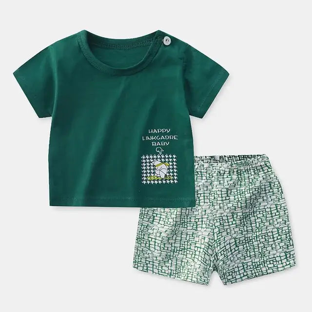 Pride and Joy Cotton 2 Piece Summer Baby Clothing Set