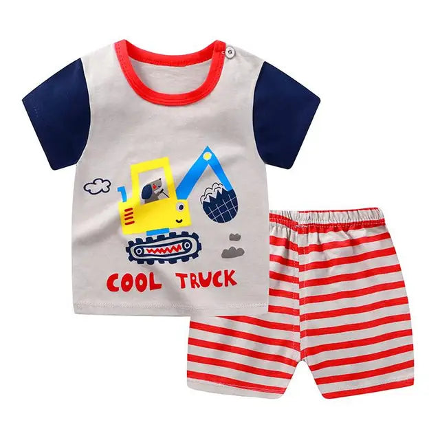 Pride and Joy Cotton 2 Piece Summer Baby Clothing Set