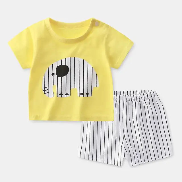 Pride and Joy Cotton 2 Piece Summer Baby Clothing Set