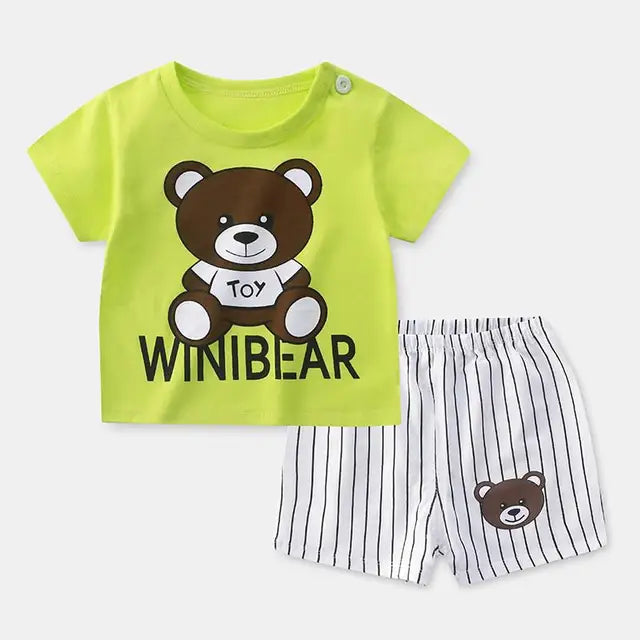 Pride and Joy Cotton 2 Piece Summer Baby Clothing Set