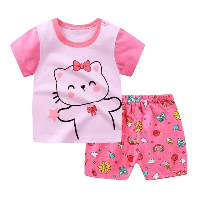 Pride and Joy Cotton 2 Piece Summer Baby Clothing Set