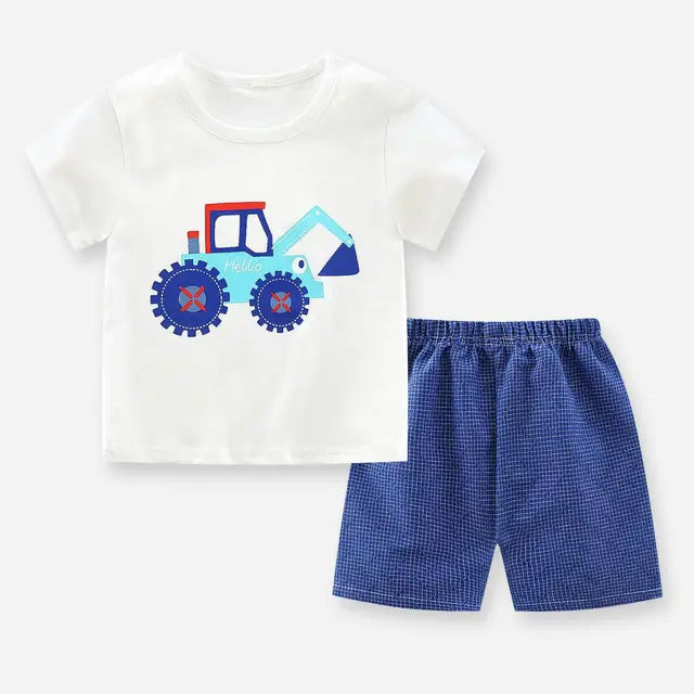 Pride and Joy Cotton 2 Piece Summer Baby Clothing Set