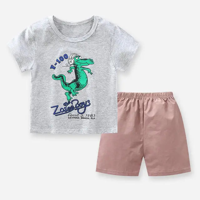 Pride and Joy Cotton 2 Piece Summer Baby Clothing Set