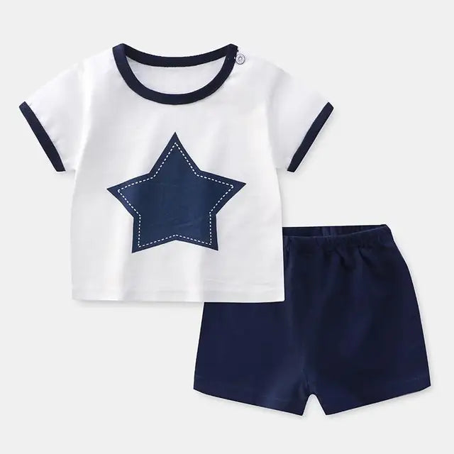 Pride and Joy Cotton 2 Piece Summer Baby Clothing Set