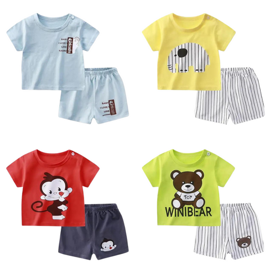 Pride and Joy Cotton 2 Piece Summer Baby Clothing Set