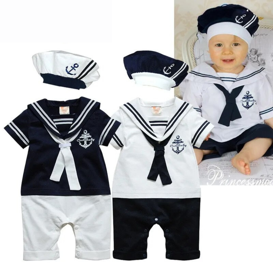 Pride and Joy 3 Piece American Navy Sailor Baby Outfit 